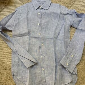 Orlebar Brown Tailored Fit Blue Button Down Shirt